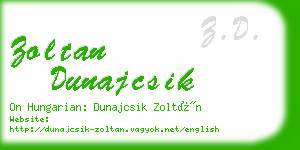 zoltan dunajcsik business card